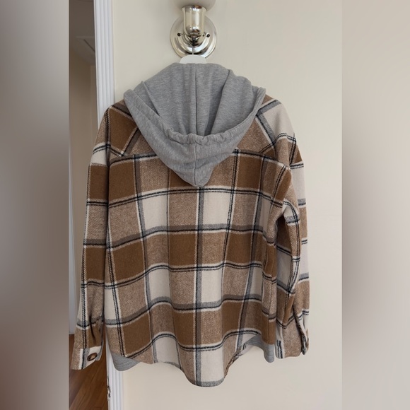 plaid hooded shirt - Picture 5 of 6